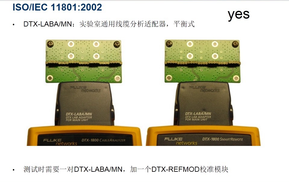 測試時需要一對DTX-LABA/MN，加一個DTX-REFMOD校準(zhǔn)模塊圖