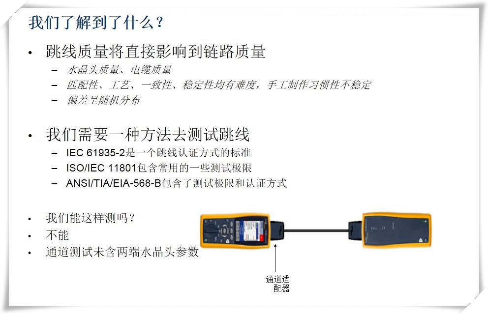 我們了解到了什么？ 跳線質(zhì)量將影響到鏈路質(zhì)量圖